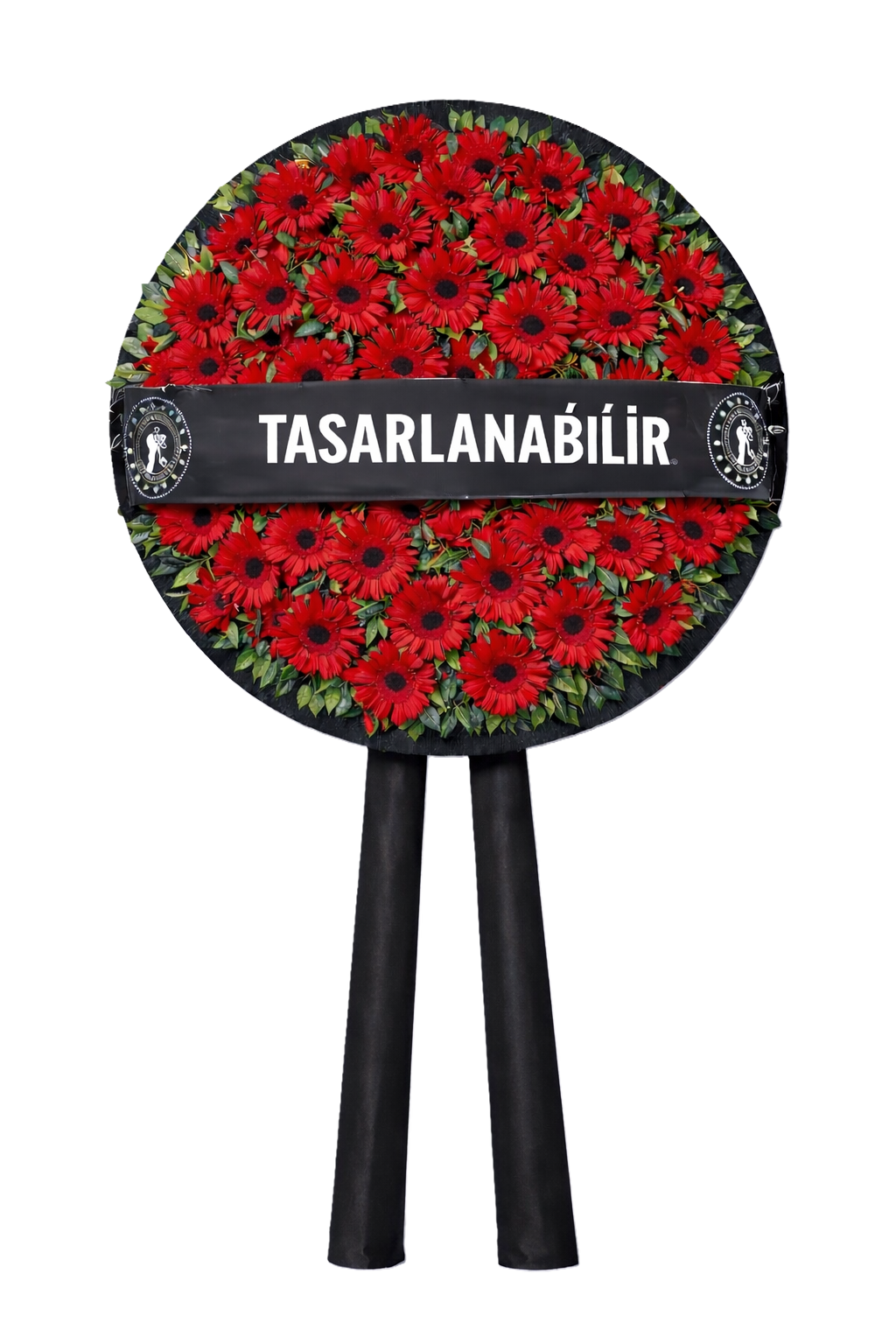 Ateşli Bahçe - Kırmızı Tek Katlı Çelenk