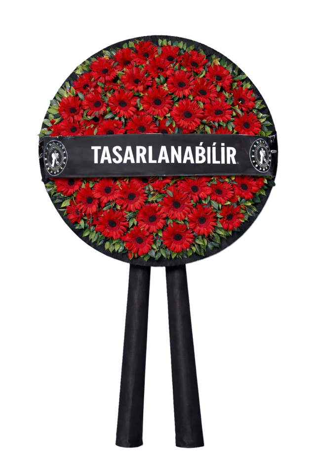 Ateşli Bahçe - Kırmızı Tek Katlı Çelenk