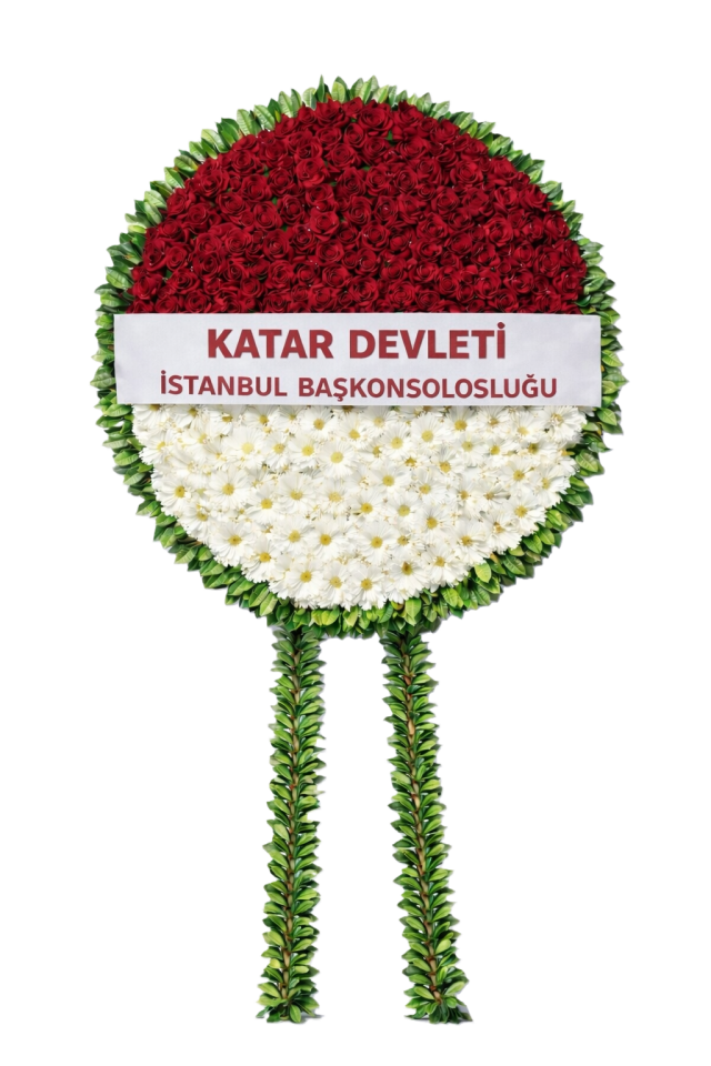 Seçkin Dokunuş - Kırmızı-Beyaz Çiçekli Çelenk