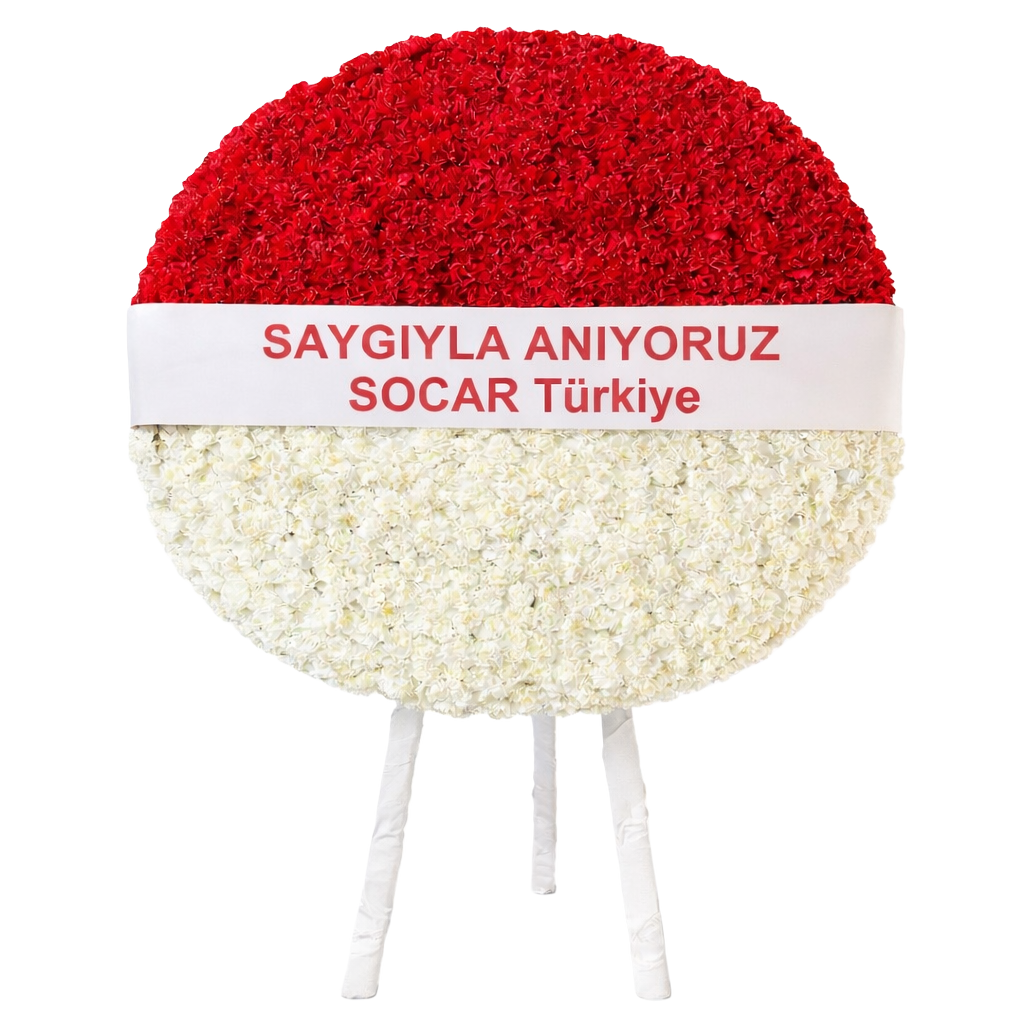 Nadide Sunum - Kırmızı-Beyaz Ayaklı Çelenk