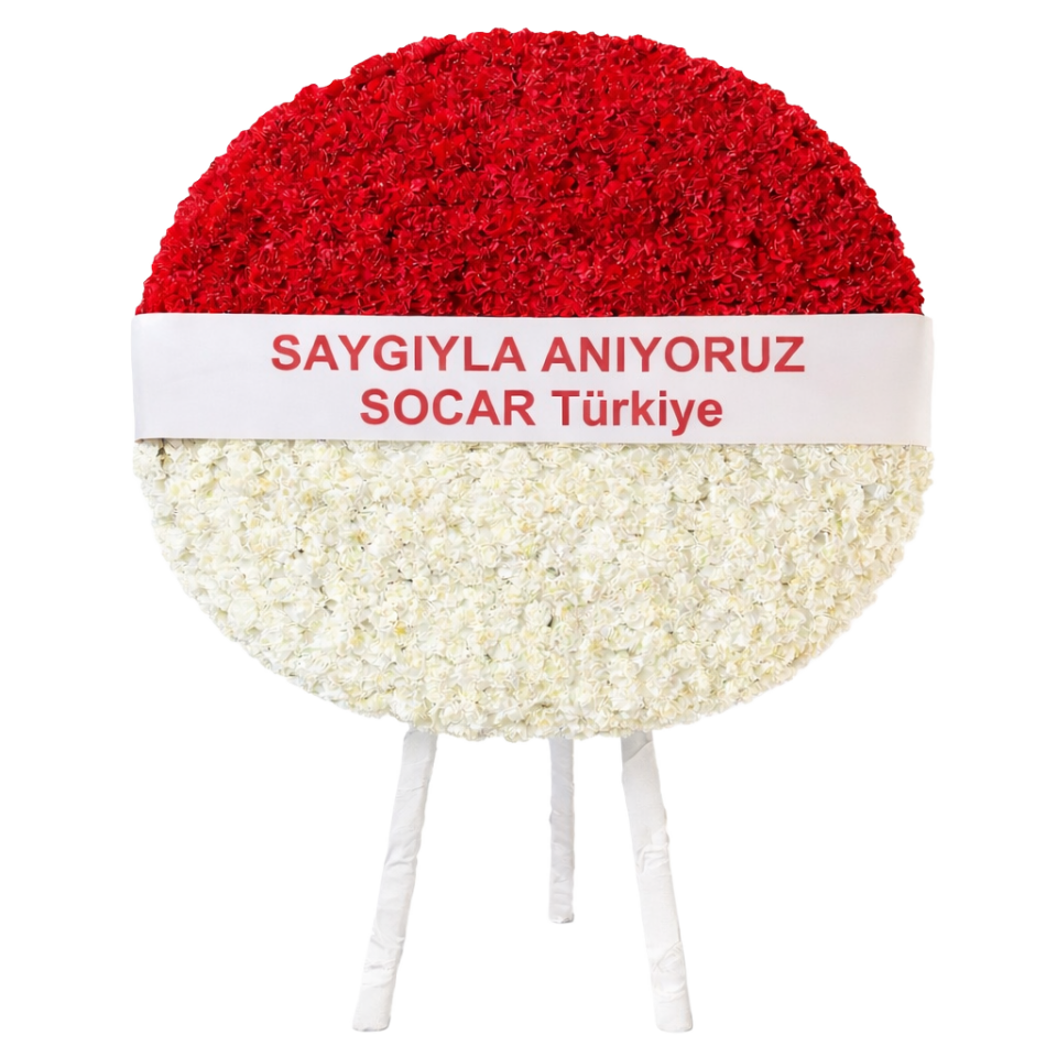 Nadide Sunum - Kırmızı-Beyaz Ayaklı Çelenk