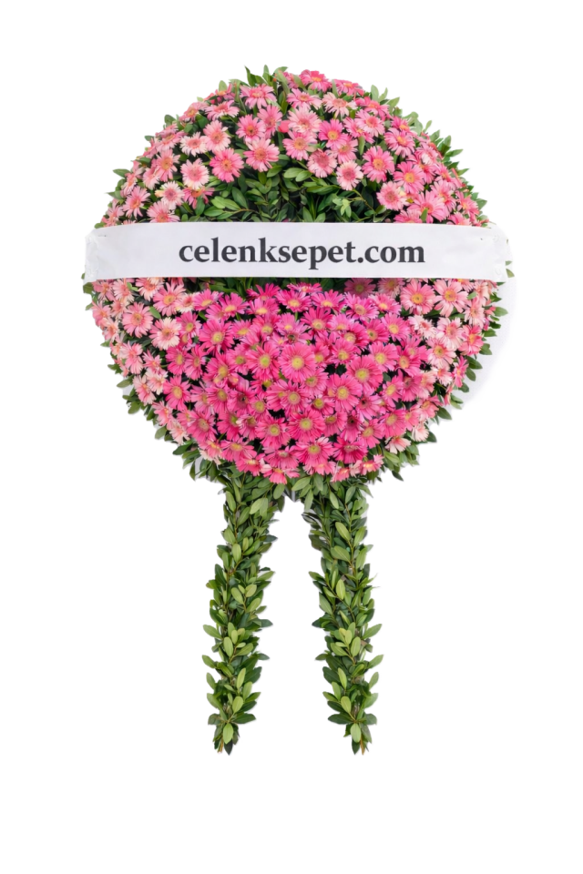 Narin Gün - Pembe-Beyaz Ayaklı Çelenk
