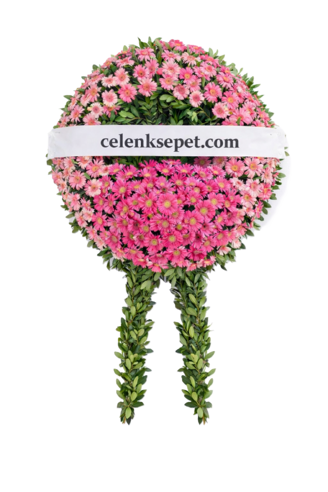 Narin Gün - Pembe-Beyaz Ayaklı Çelenk