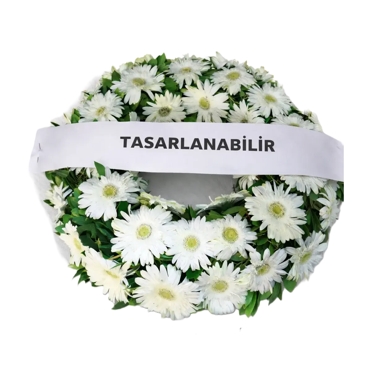 Beyaz Çiçekler Halka Çelenk